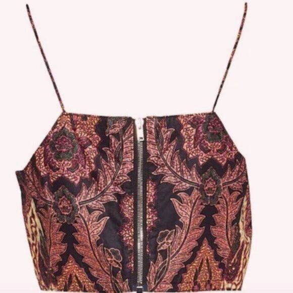 Isabel Marant Embroidered Crop Top Copper size 8 - Picture 2 of 8